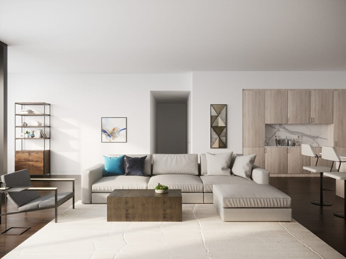 Minimalist apartment interior design by Decorilla