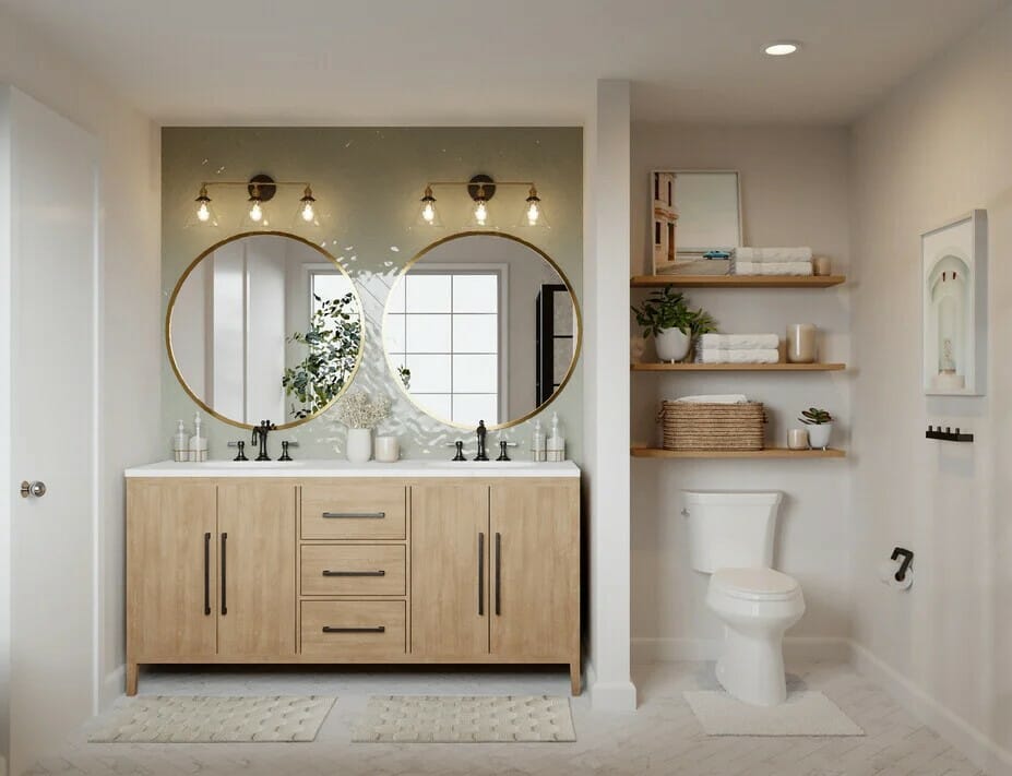 Modern farmhouse bathroom decor - Basmah E