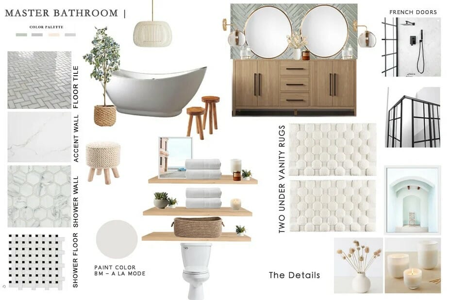 Modern farmhouse bathroom design - Basmah E