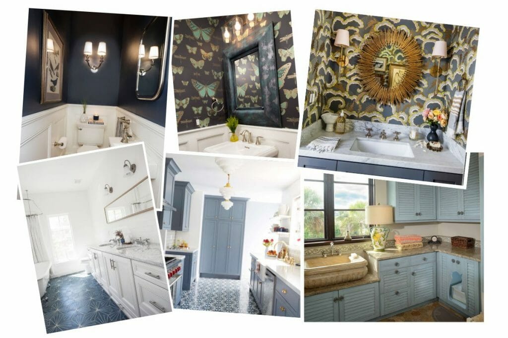 Before & After: Narrow Kitchen Ideas + Eclectic Powder Room