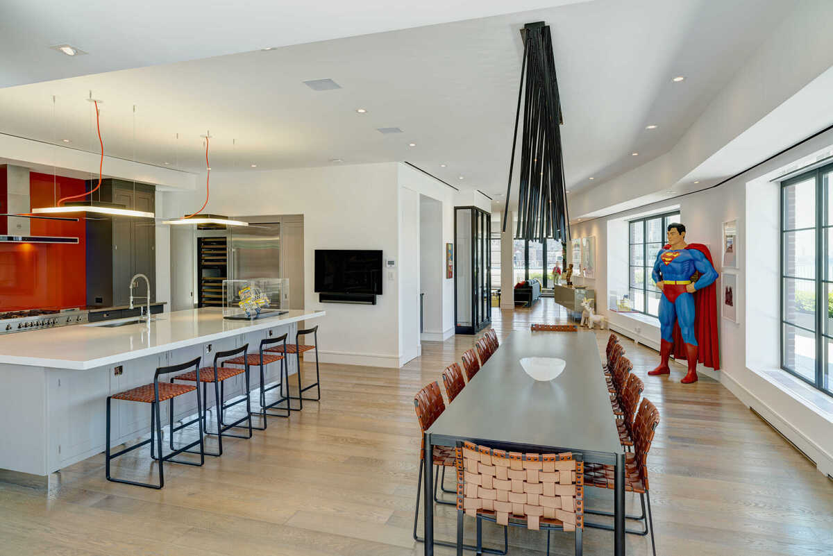 Quirky open concept living space by top Decorilla interior designers in Westport CT