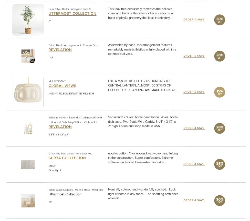 Shopping list by Decorilla