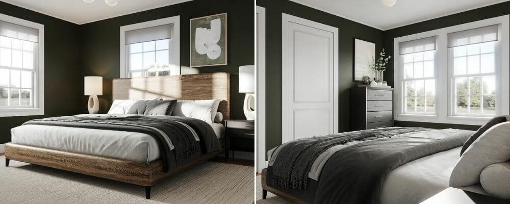 Transitional style bedroom furniture