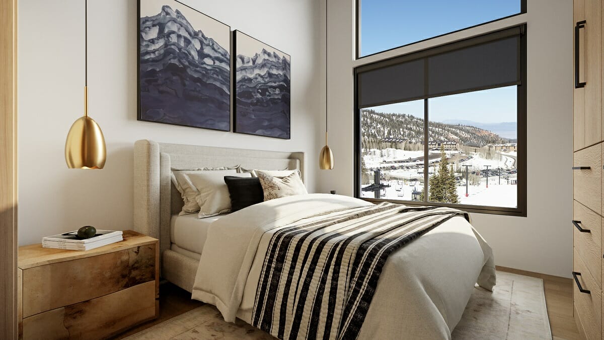 Winter home décor in a transitional bedroom - ourtney B