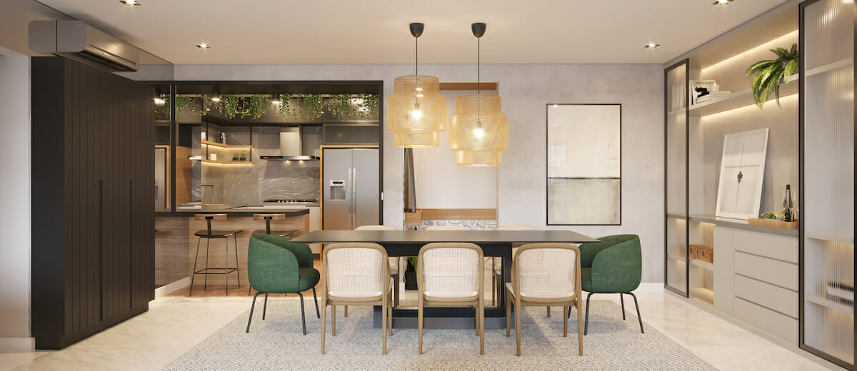 Contemporary dining virtual interior design - Jessica Duarte