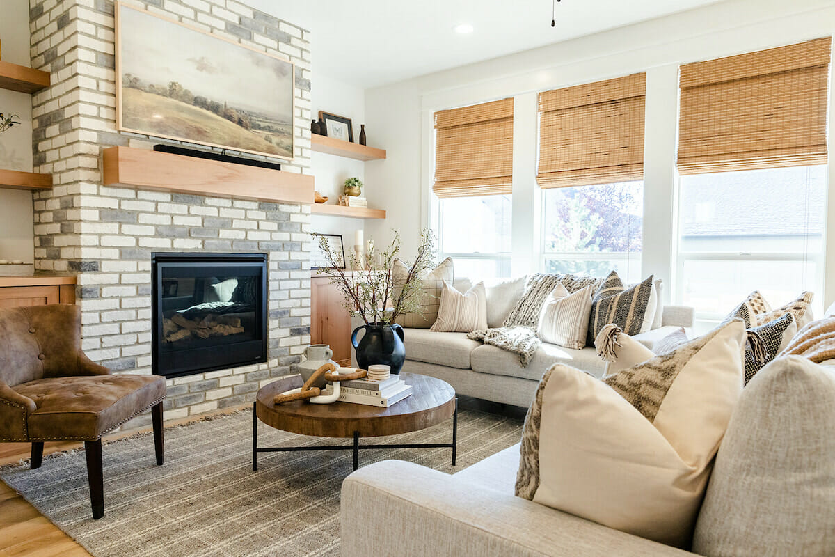 Cozy living room by Decorilla New Hampshire Interior Designers