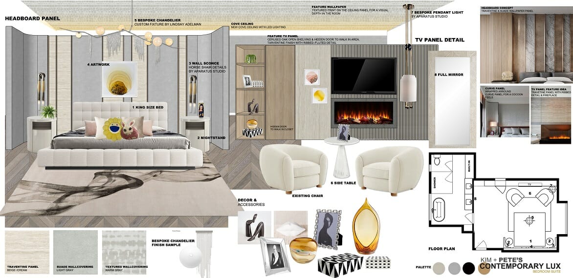 Custom bedroom design mood board - Ibrahim H