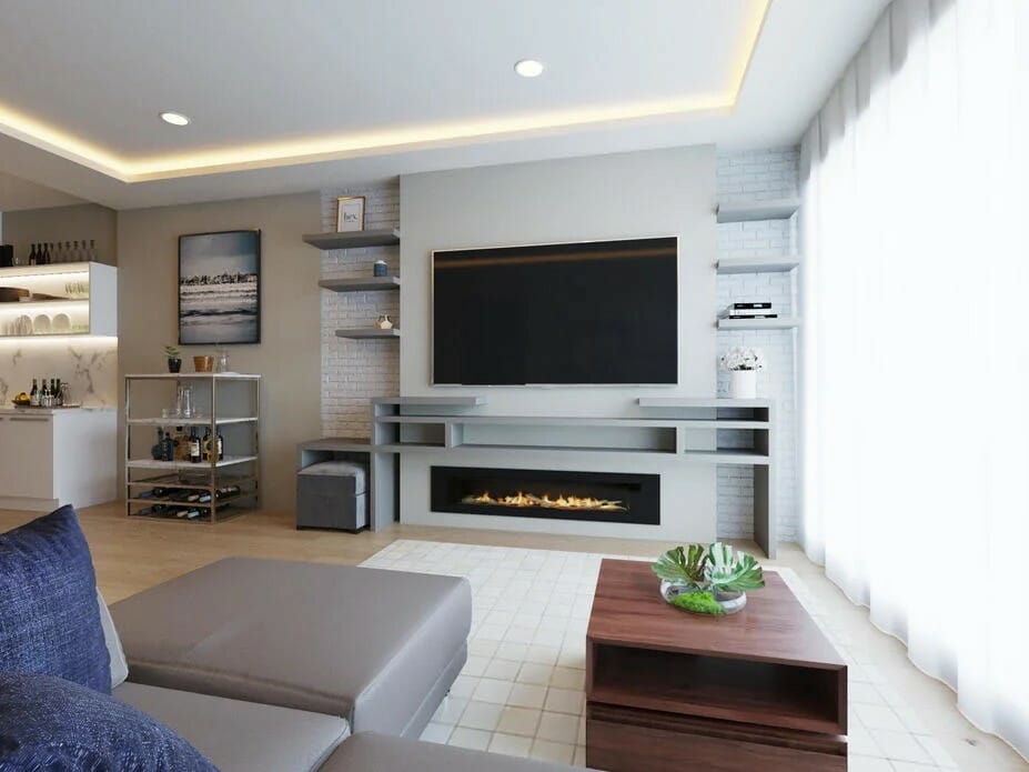 Modern condo living room design - Amelai R