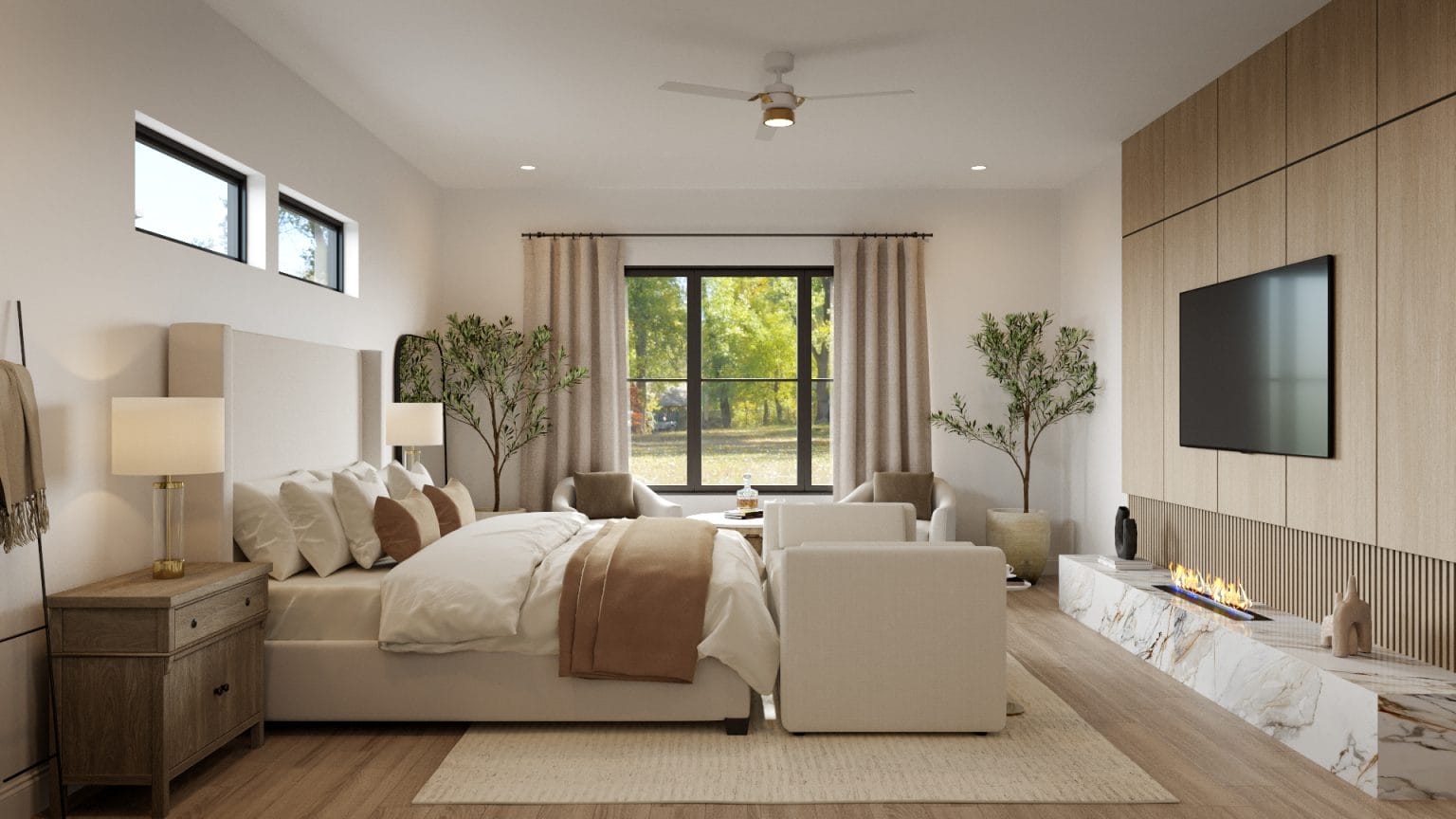 Before & After: Luxury Modern Master Bedroom Design - Decorilla Online ...