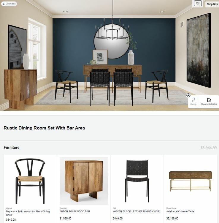 Shop the design - Spacejoy vs Decorilla