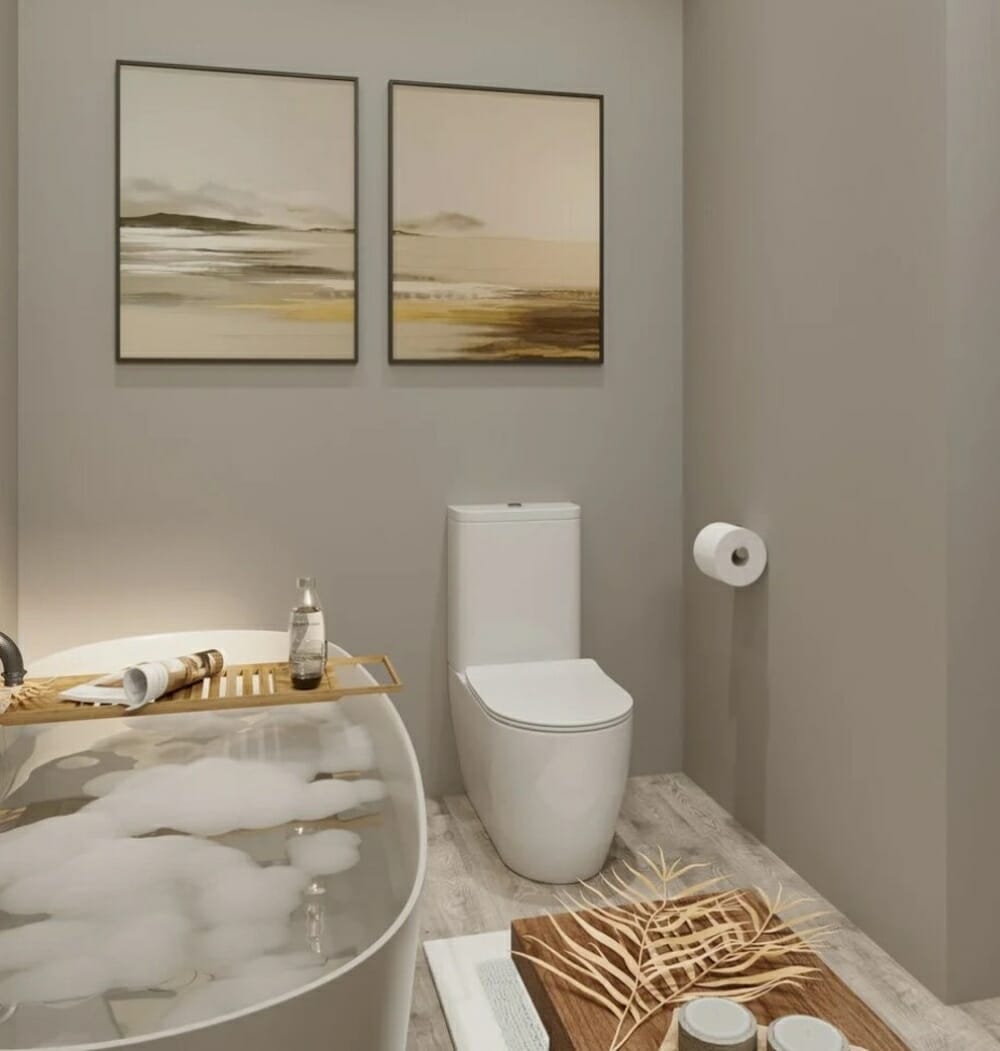Zen bathroom design by Decorilla
