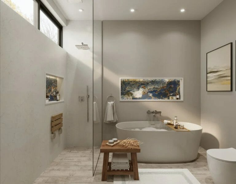 Before & After: Relaxing Zen Bathroom Design - Decorilla Online ...