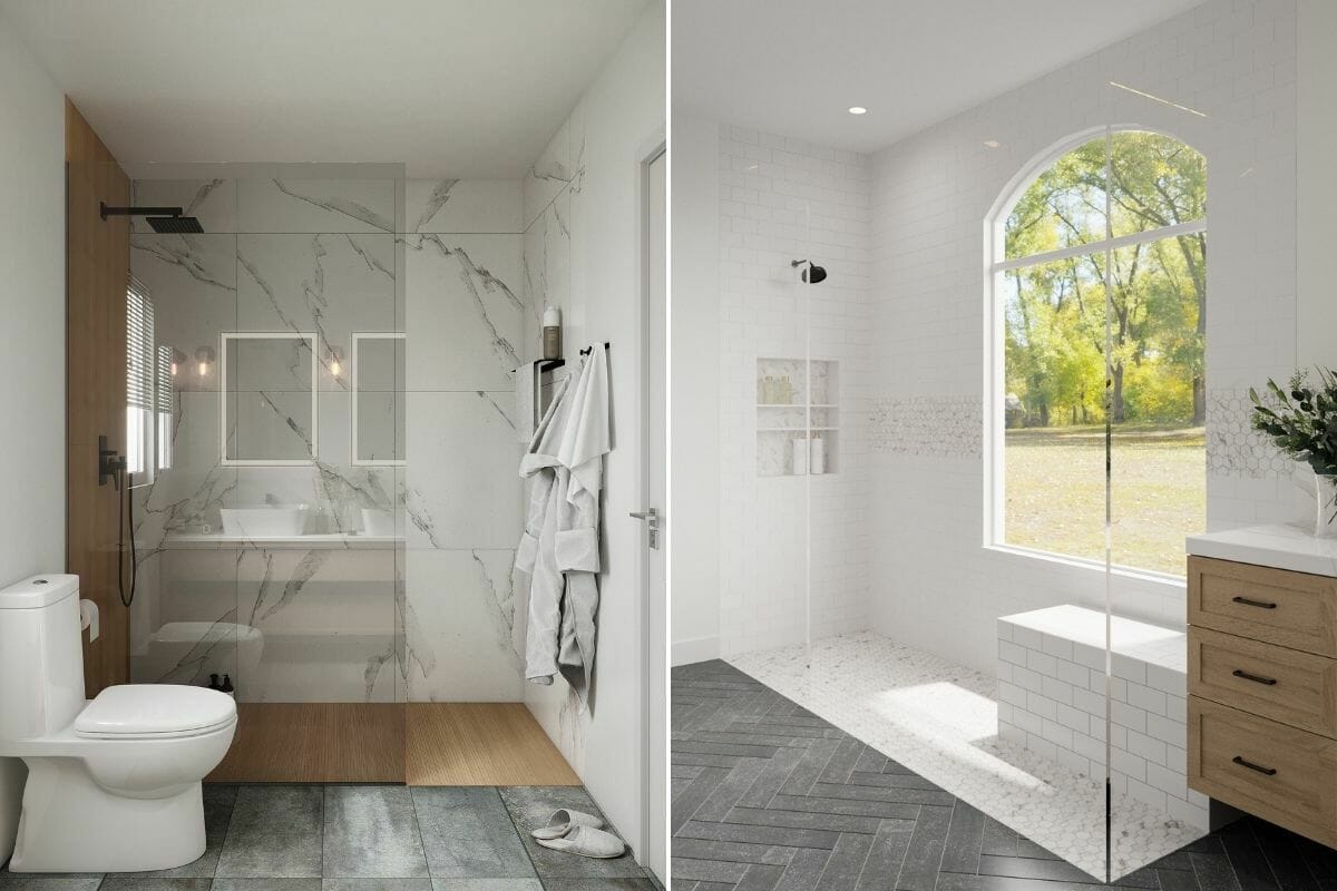 Bathroom trends 2023 favor frameless showers