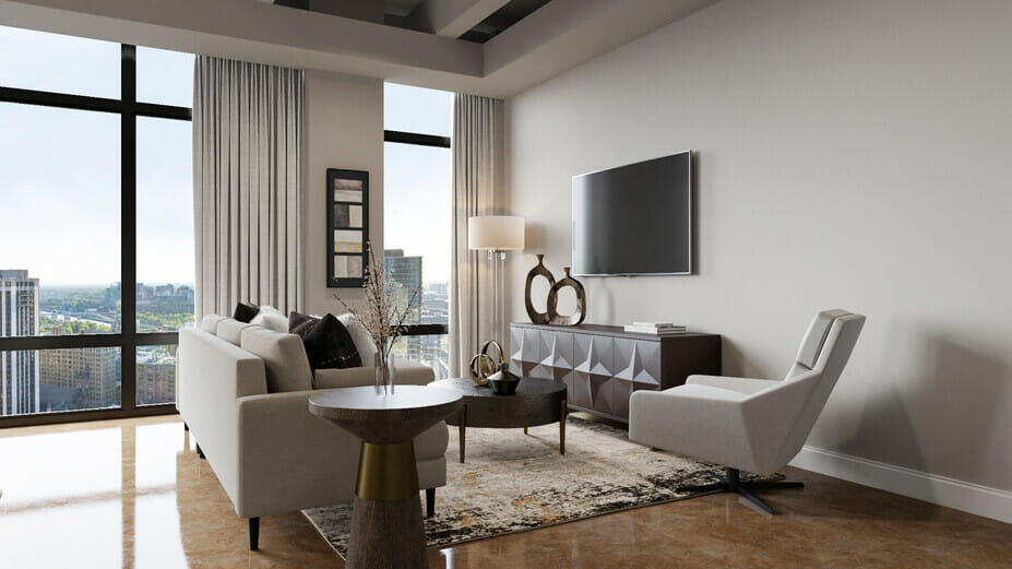 Condo living room design - Liana S