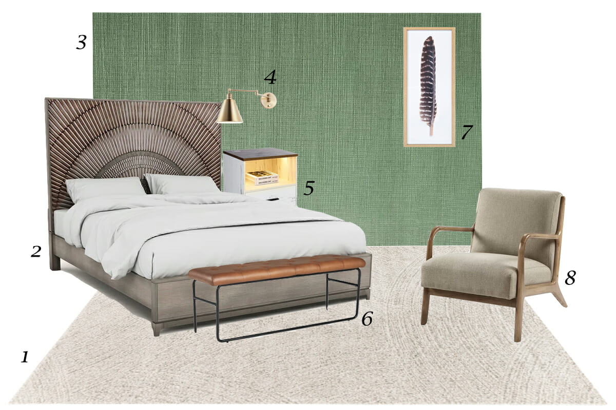 Green bedroom decor top picks by Decorilla