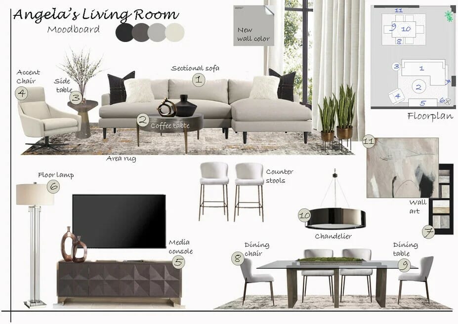 Ideas for furnishing a condo - Liana S moodboard