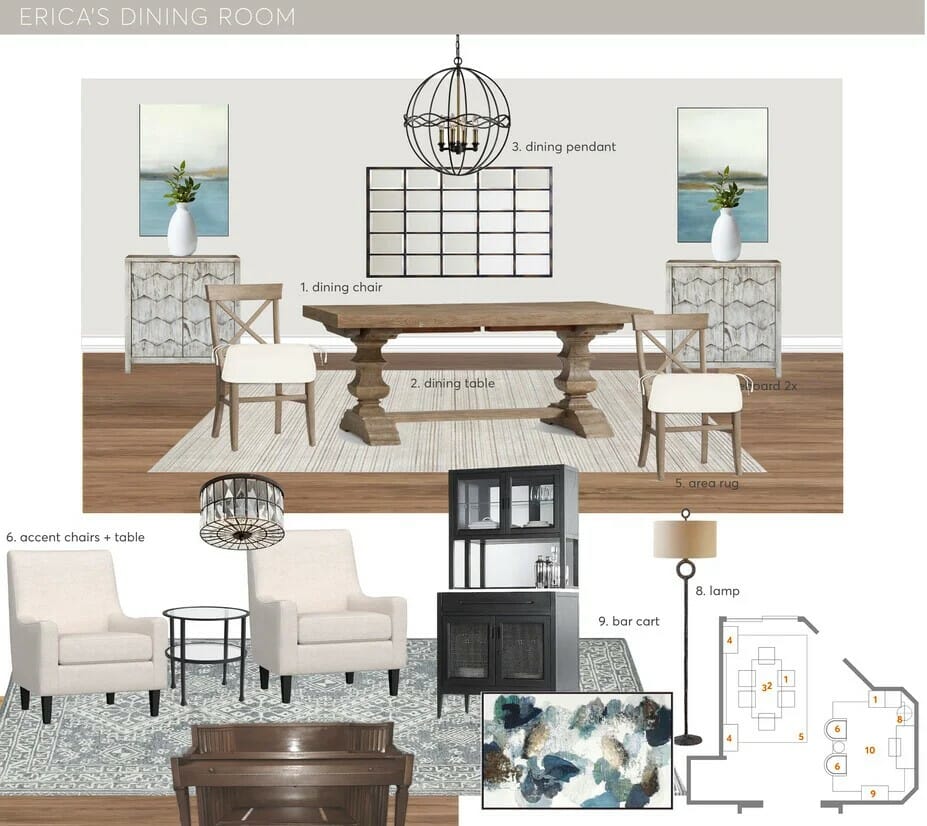 Modern rustic decor picks for a moodboard