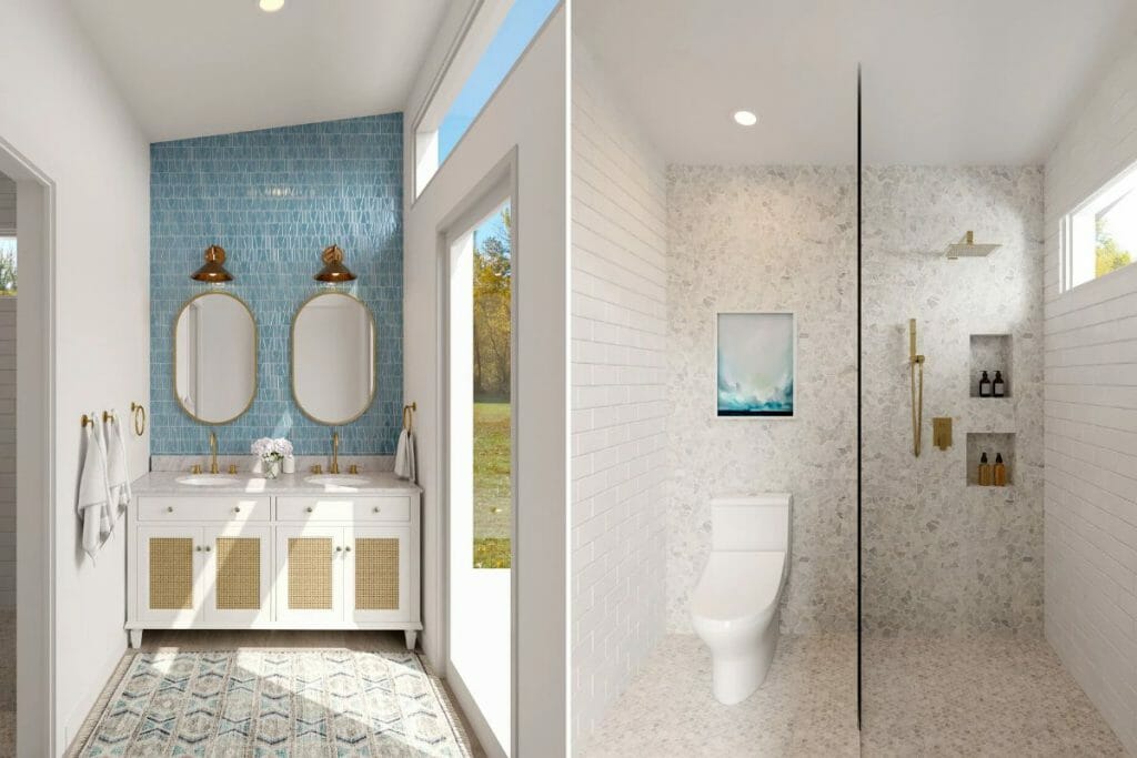 Before & After Small Pool House with a Bathroom Decorilla Online
