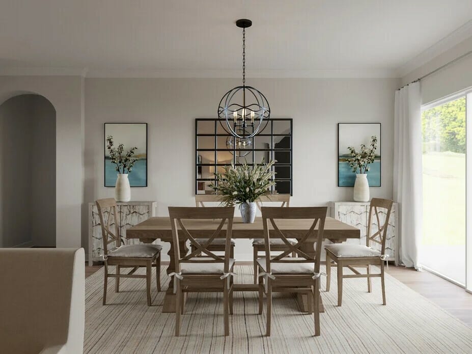 Transitional rustic dining room - Jessica S