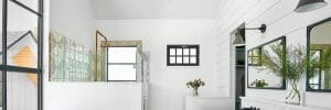 bright and airy Modern country bathroom