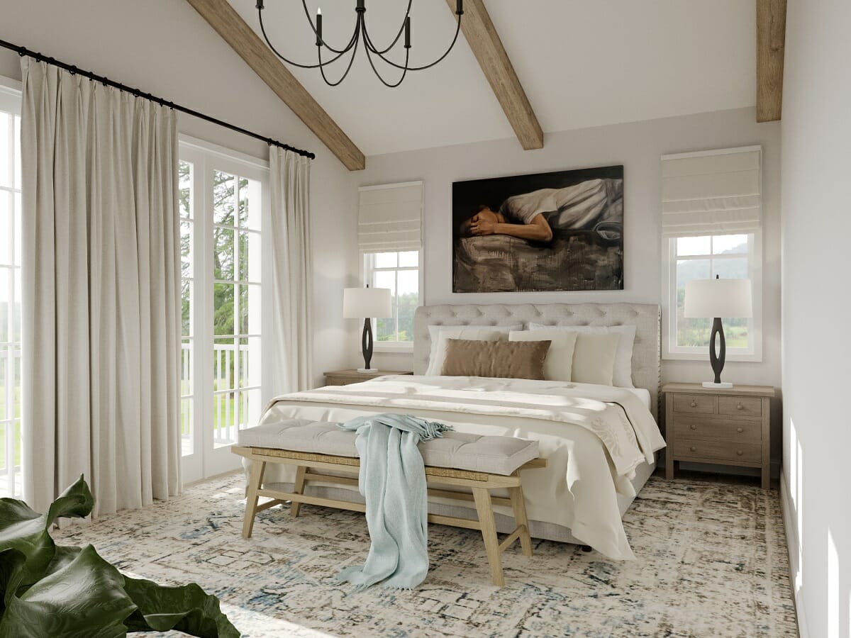 Bedroom by online interior designer Wanda Pfeiffer