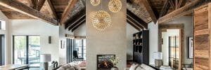 Before & after: Modern rustic living room design