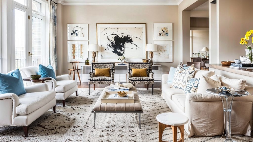 Formal living room by top Austin interior designers from Decorilla