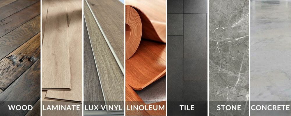 Hard flooring types