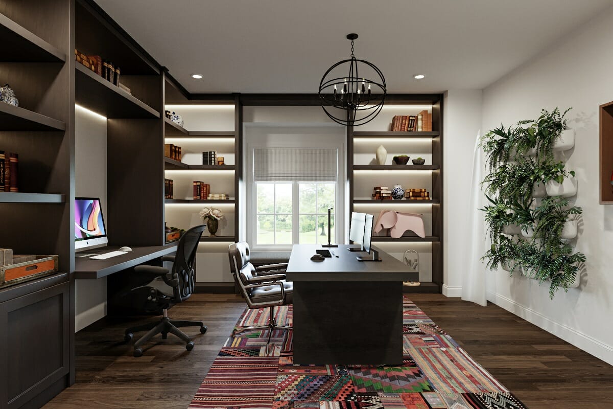 Inspiration de design de bureau à domicile pour deux personnes par Jessica S