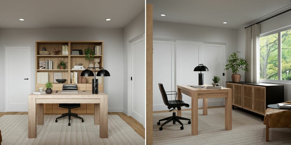 Japandi style furniture for a home office - Ryley B