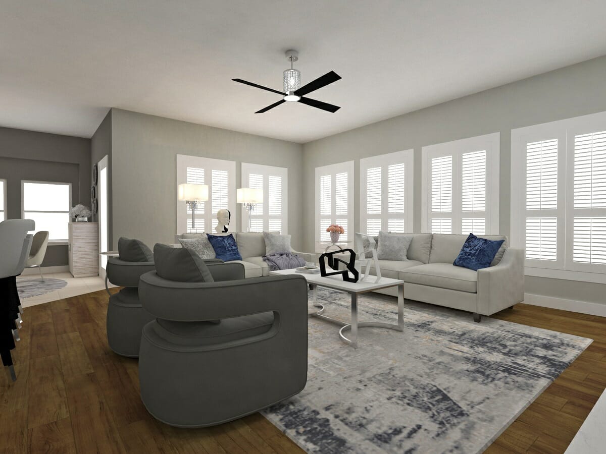 Living room by online interior designer Dragana Vucic