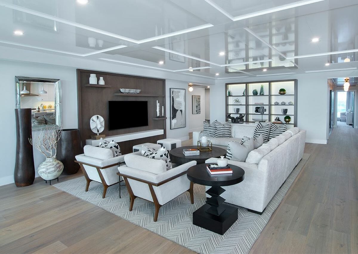 Living room by top Decorilla Cleveland interior designers