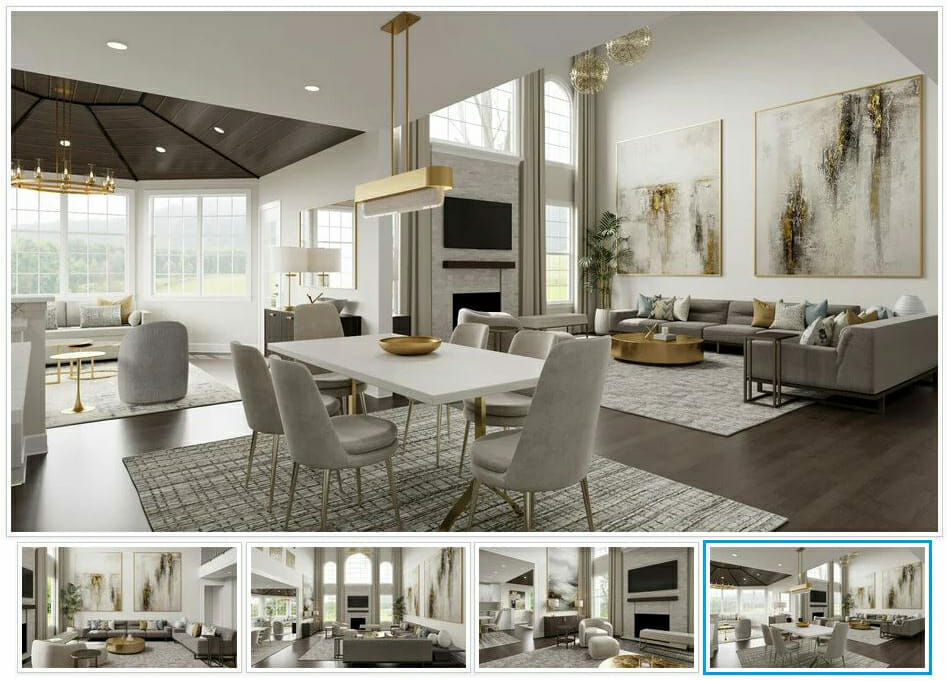 Living rooms by one of the Cleveland interior designers Selma A.