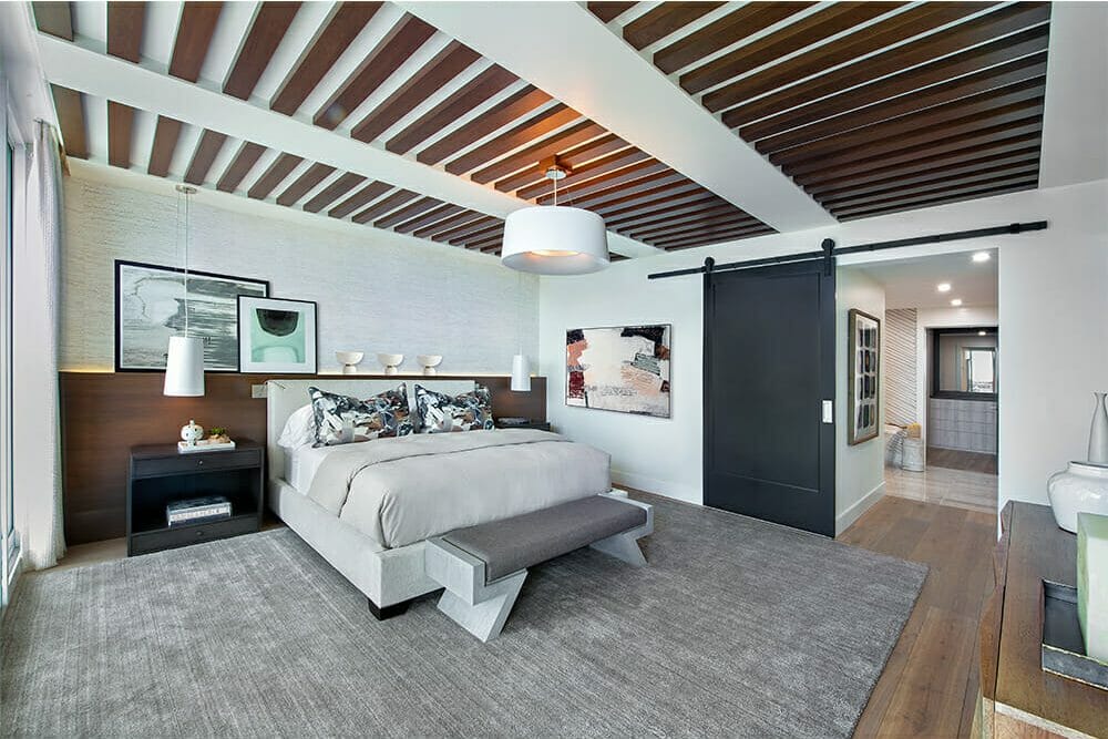 Modern master suite by Cleveland interior designers near me
