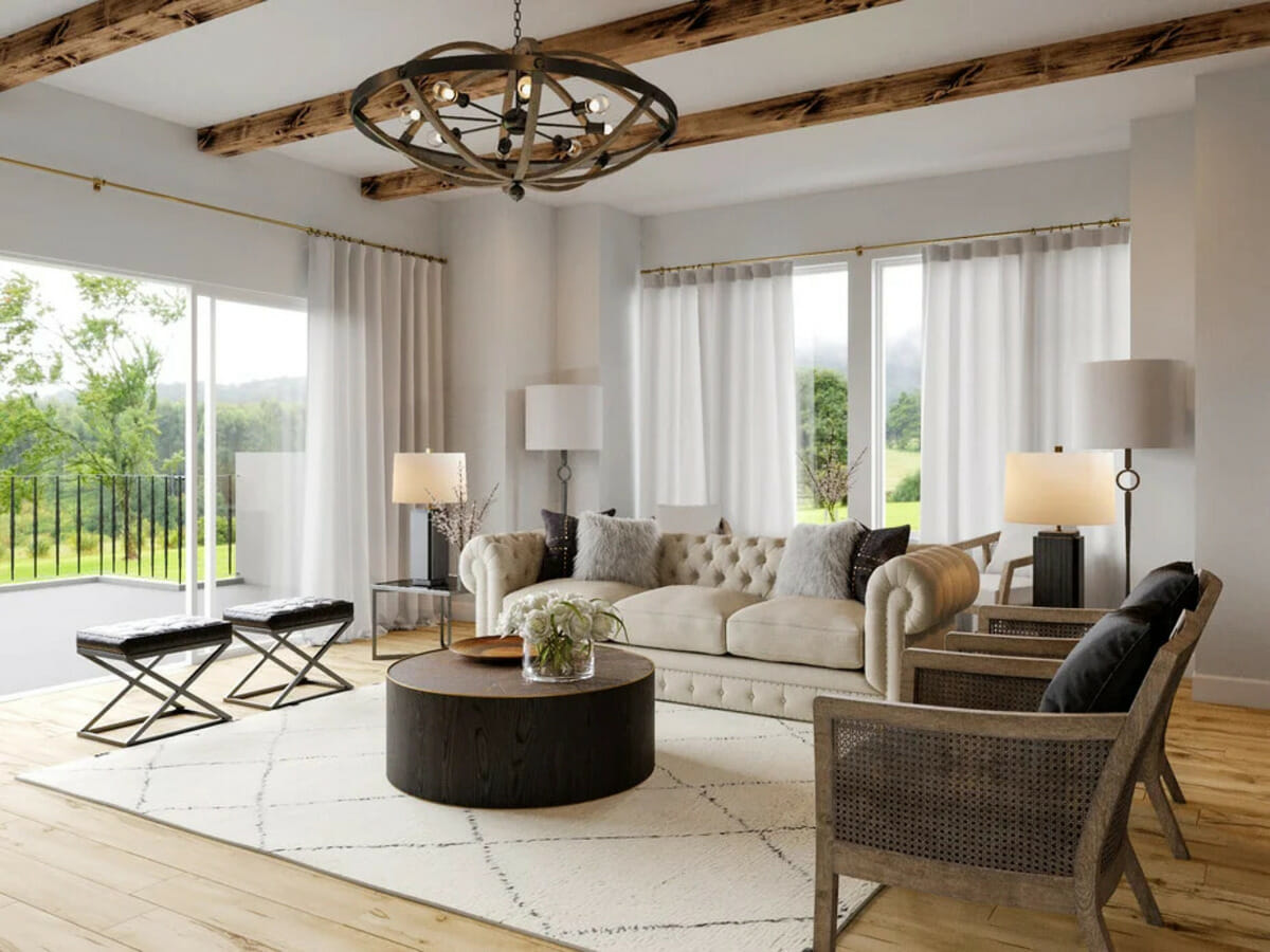 Modern rustic living room ideas by Decorilla