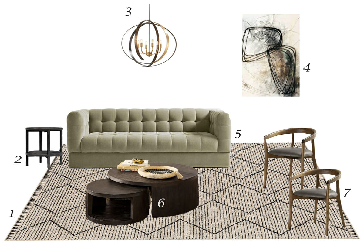 Modern rustic living room top furniture top picks by Decorilla