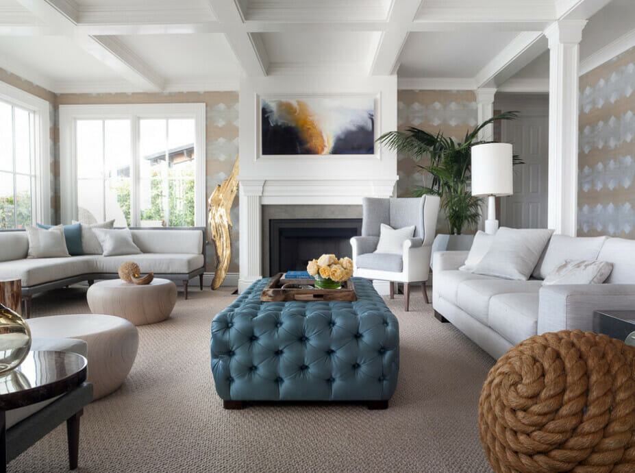 Modern traditional home decor with blue details - Lane B