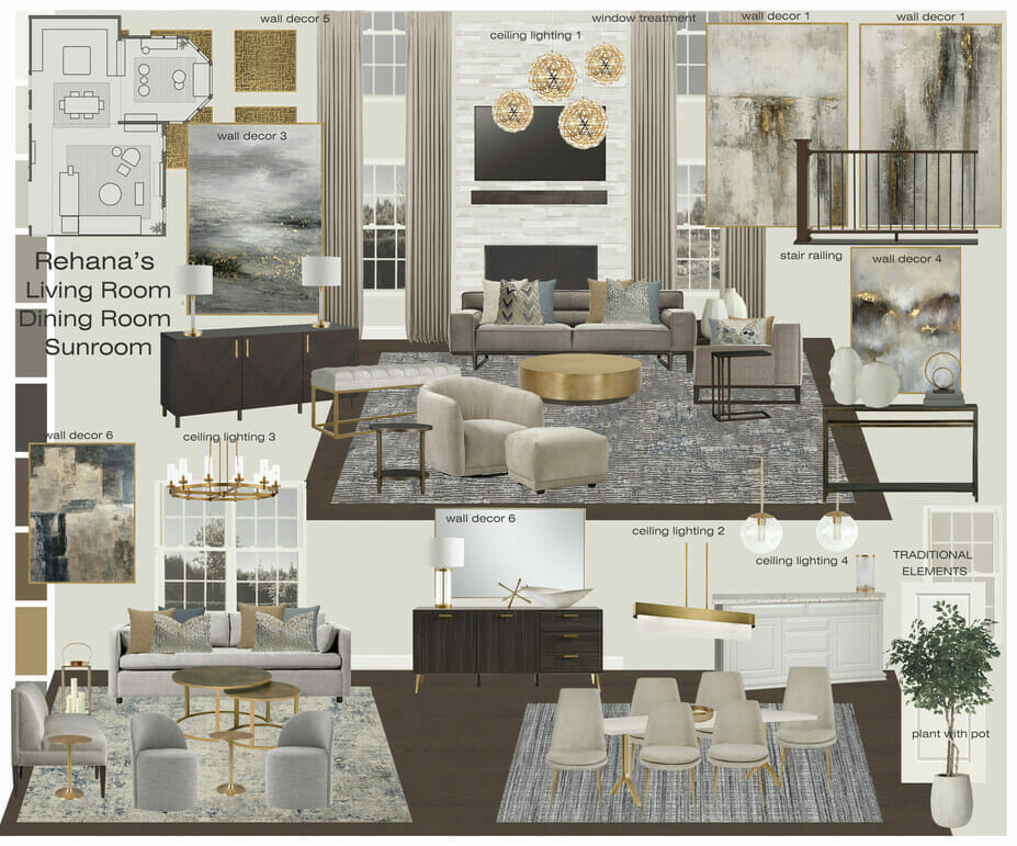 Moodboard by Cleveland interior designer Selma