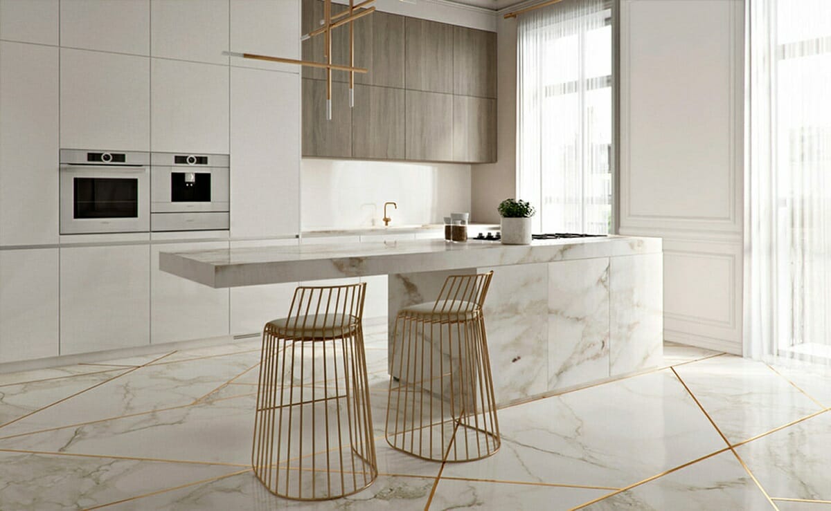 Resilient types of flooring for a kitchen by Renata P