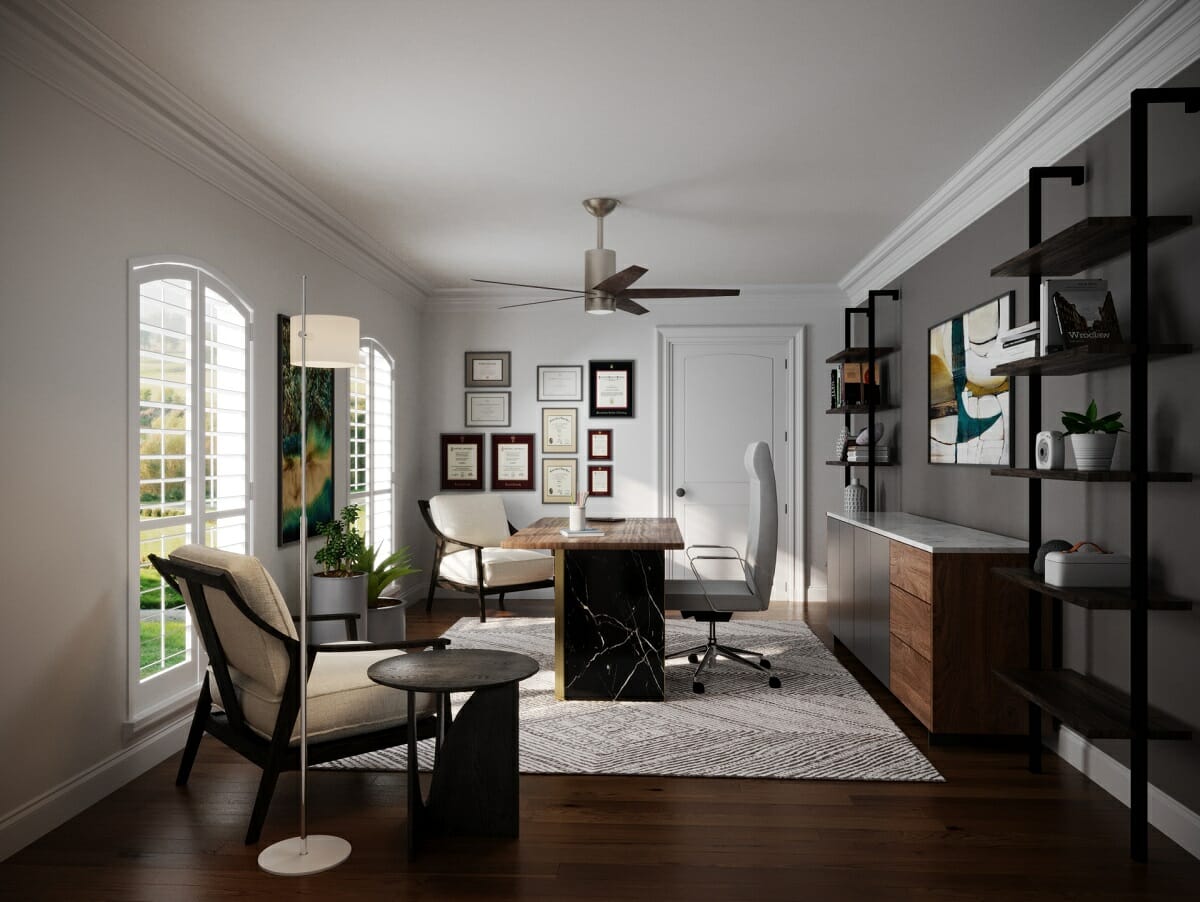 Virtual office interior design by Wanda Pfeiffer
