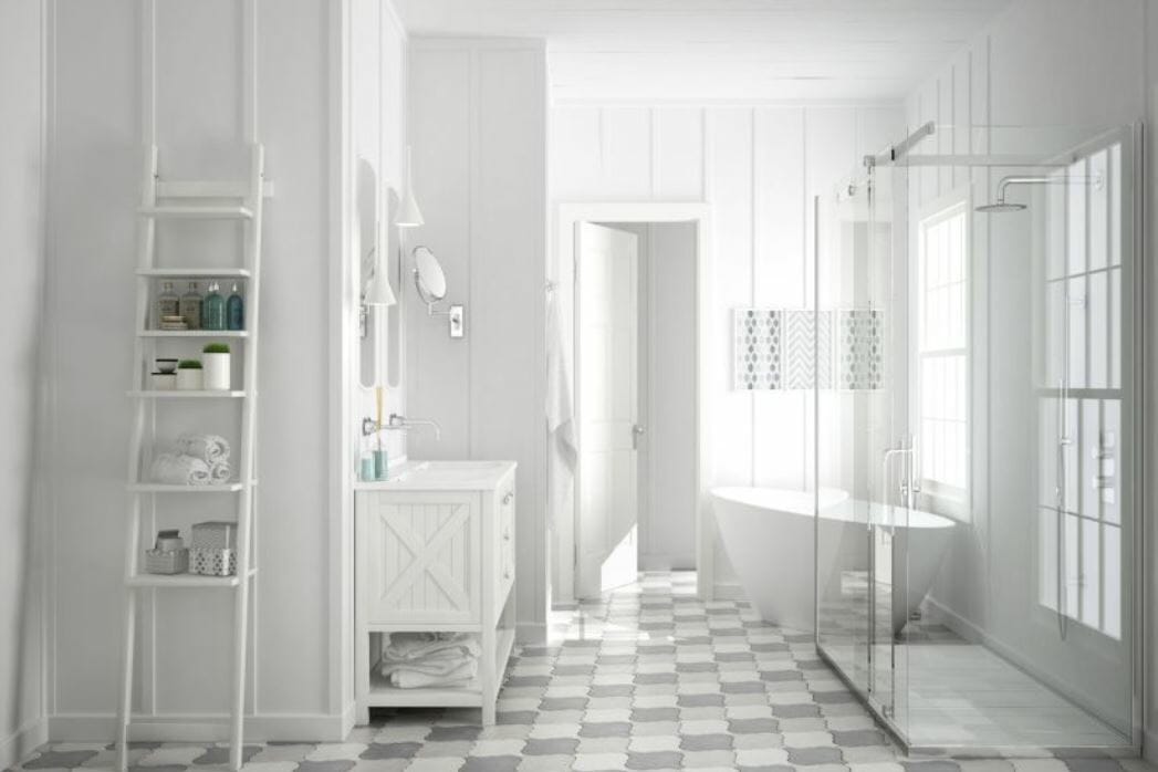 Bathroom by one of the top Maine interior designers - Edith Smith