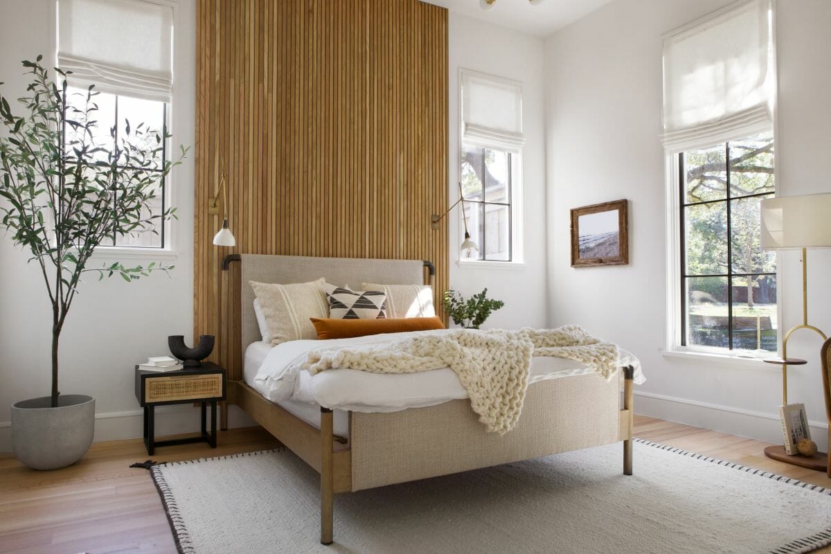Before & after relaxing neutral master bedroom