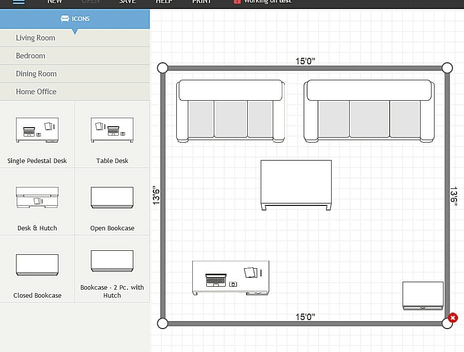 Design a living room with a virtual planner - Plan Your Room