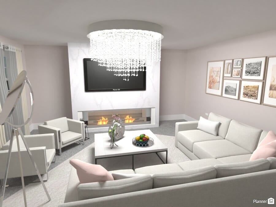 Design living room virtually - Planner 5D
