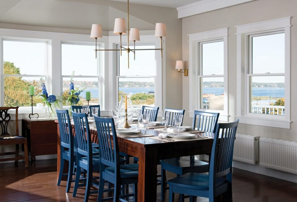 Dining room by one of the Maine interior designers - Brett Johnson