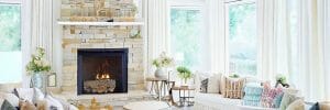 Double height living room design