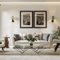 Living room interior rendering by Salma