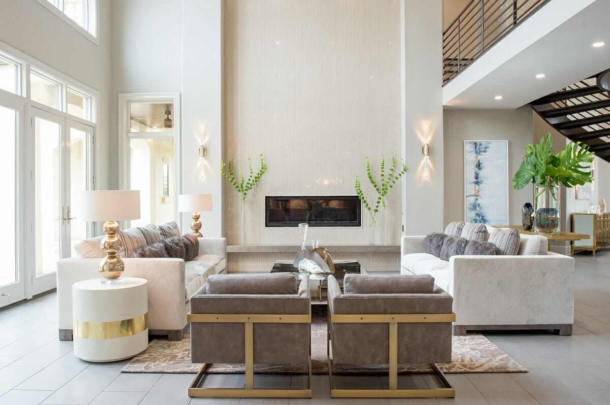 Modern glam living room - Houzz