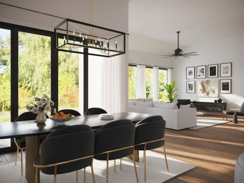 Before & After: Stylish Modern Living Room and Dining Room Design ...