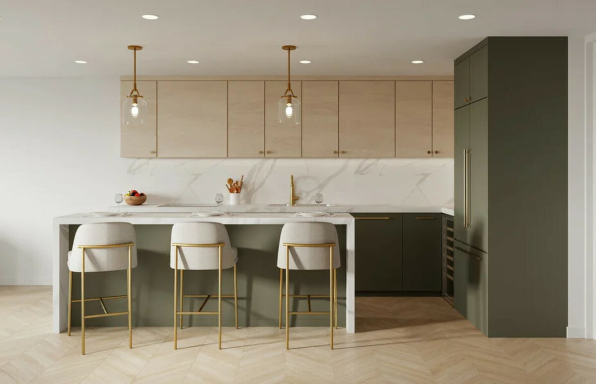 Modern organic kitchen design by Decorilla